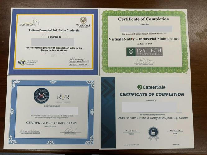 Clark County VR class certificates