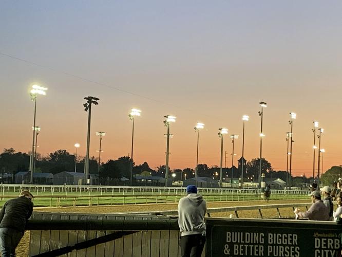 Sunrise at the Churchill Downs Backside on May 2, 2022