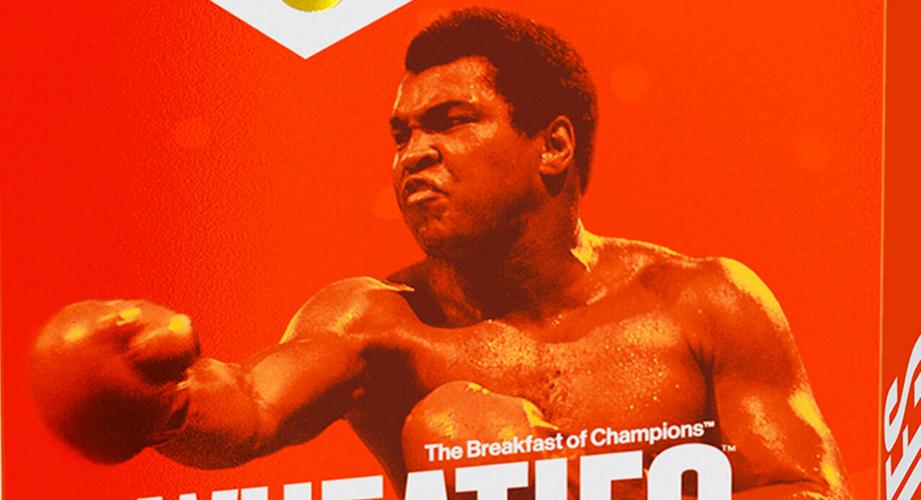 Muhammad Ali on Wheaties box