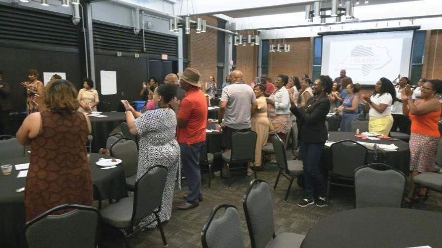 JCPS Superintendent Dr. Brian Yearwood meets with Black Louisville educators