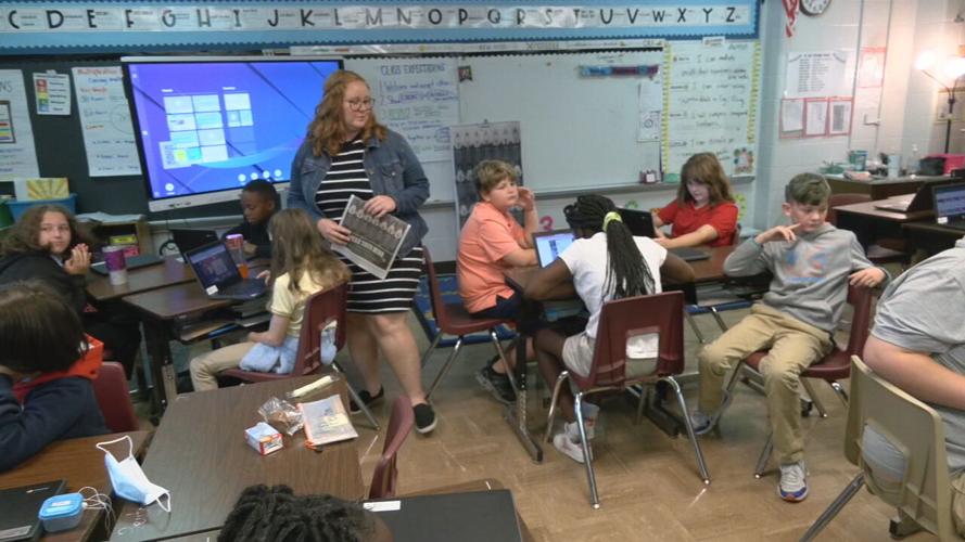 Teacher in a classroom