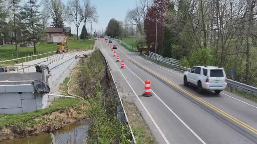 Pedestrian path under construction in Floyd County, Indiana