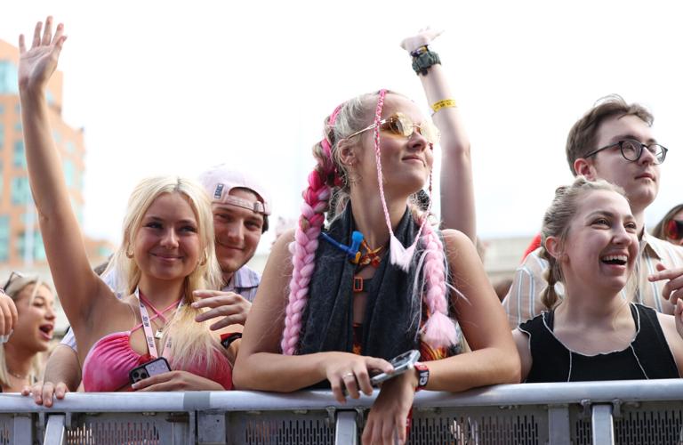 Attendees watch Dombresky and Noizu at Forecastle.JPG