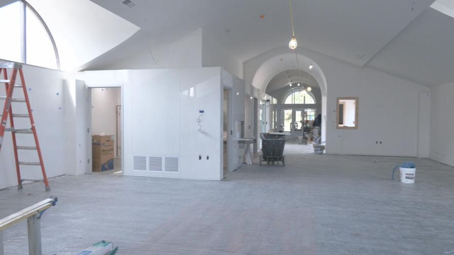 middletown library inside construction