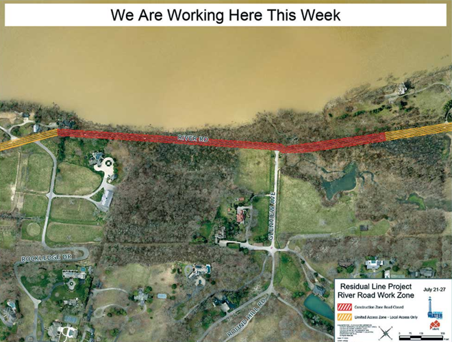River Road updated construction map