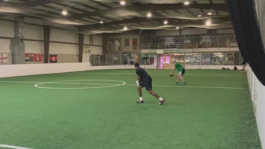 Seth Dawins pro day route running