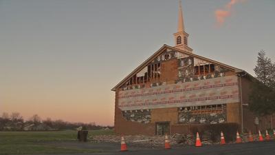 Shelbyville church wall collapse