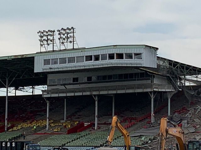 Old Cardinal Stadium Demolition Bulldozers - 3-20-19