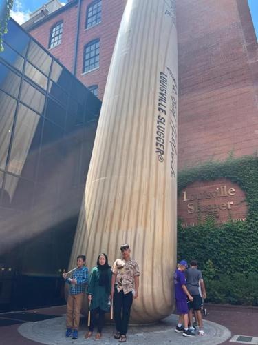 Mohammad's kids at Louisville Slugger Museum