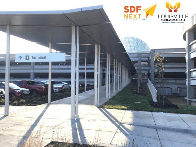 New covered walkways at Louisville Muhammad Ali International Airport