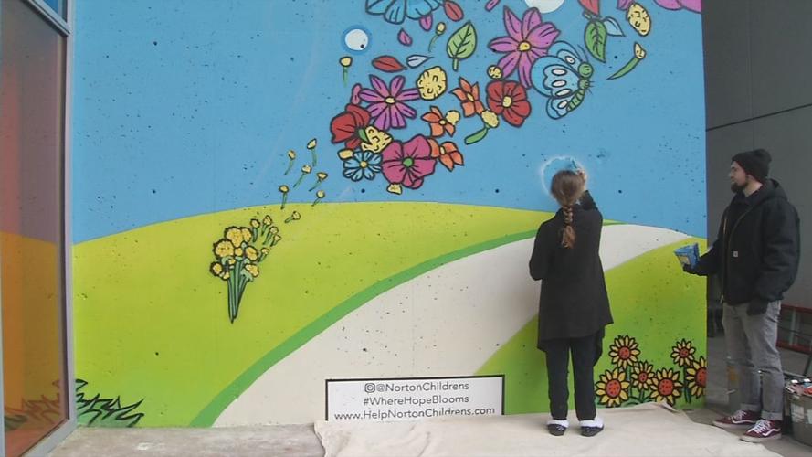 'Where Hope Blooms' mural at Norton Children's Hospital