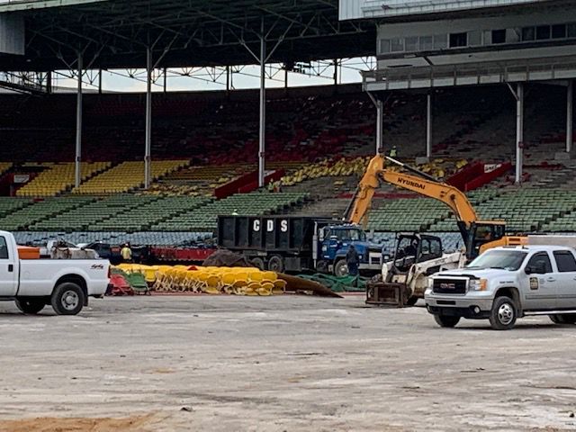 Old Cardinal Stadium Demolition - 3-20-19
