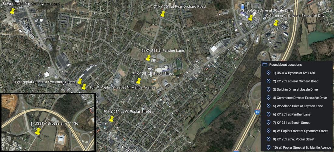 Hardin county roundabout map