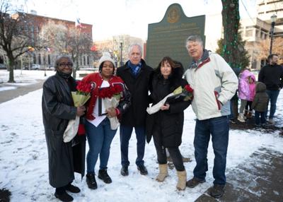 Historical Marker placed at Jefferson Square Park