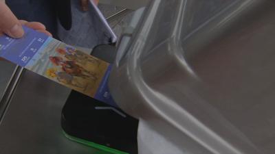 Derby ticket inserted into machine