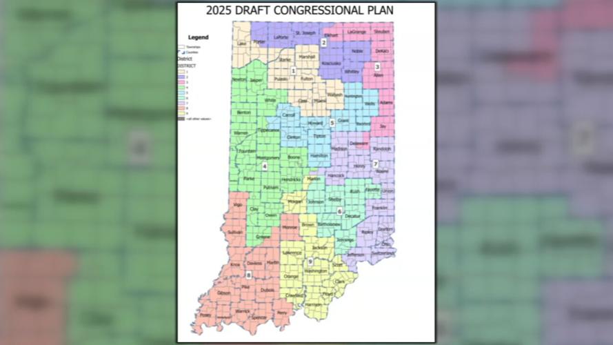 Indiana 2025 proposed redistricting map