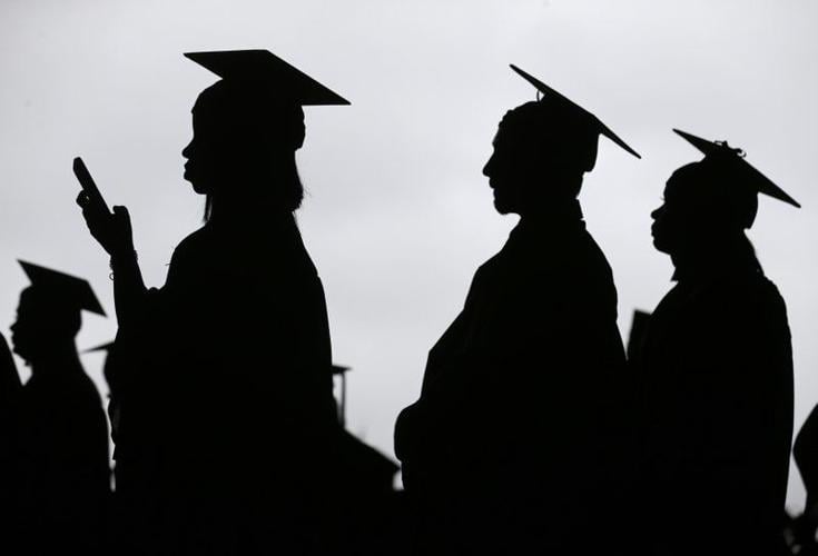 College students generic student loan graduation