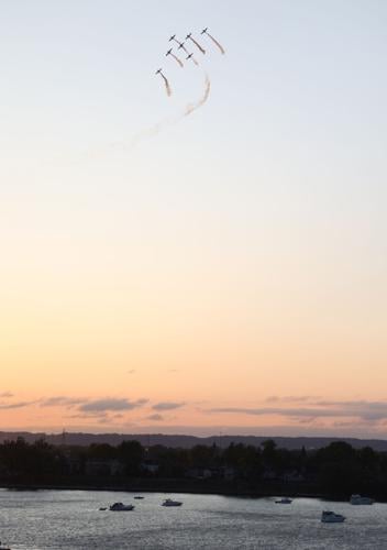Planes over the boats