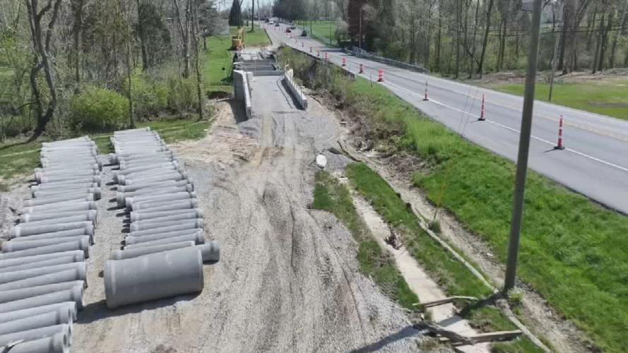 Multiuse path under construction near Kevin Hammersmith Park in New Albany