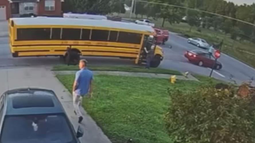 Ring doorbell video from Sellersburg bus driver rescue