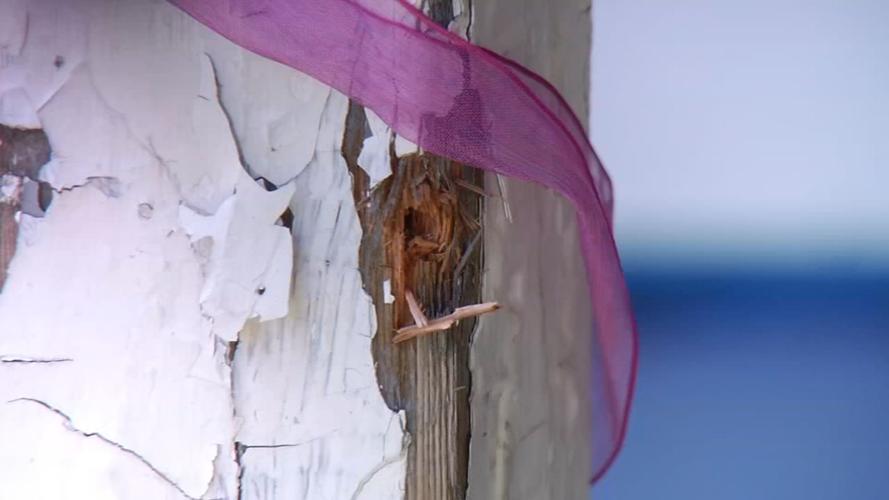 Bullet hole left in home on Euclid Avenue after shooting (July 7, 2019)