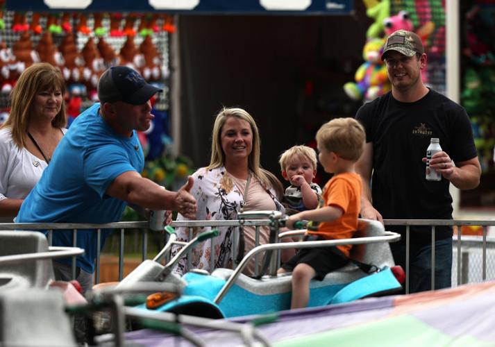 Children on rides at the Chow Wagon