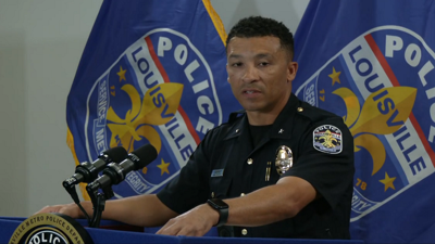 LMPD interim chief Paul Humphrey at news conference