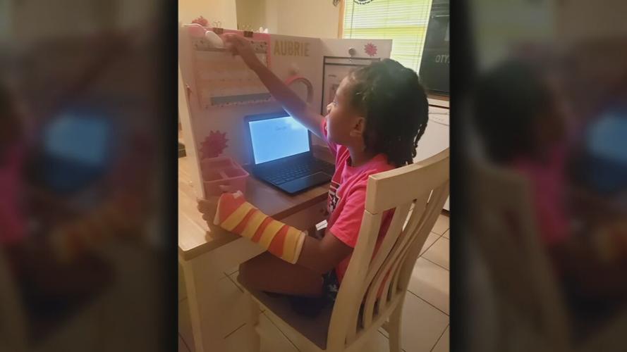 Angelina Harper's Home Learning Setup