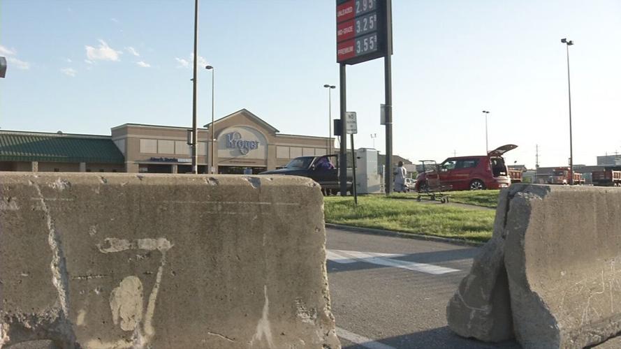West Louisville Kroger closed-Derby weekend-barriers.jpeg