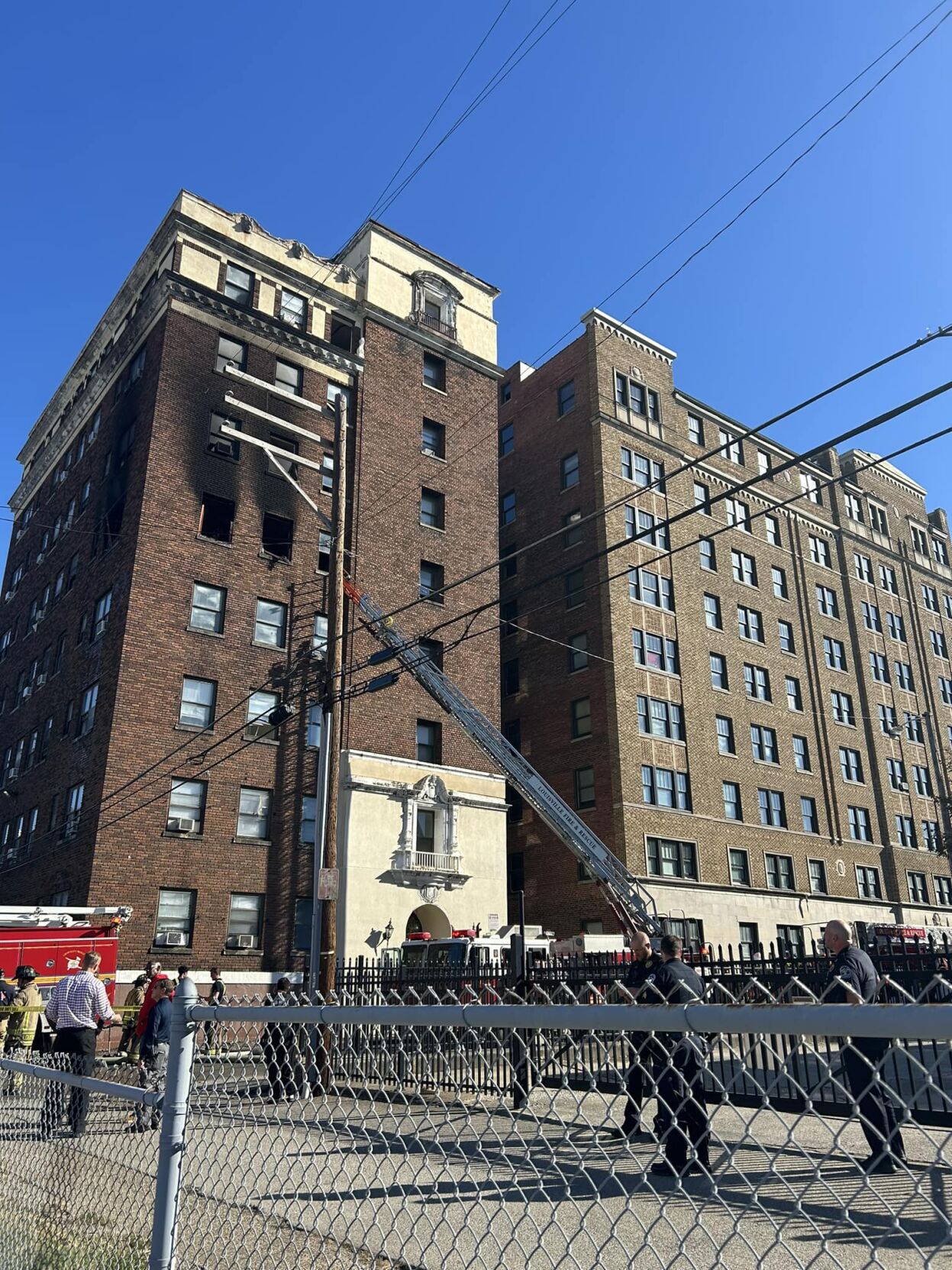 Hampton Hall Apartment fire on York Street 10-8-2024 4