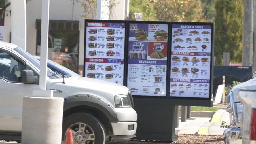 Jack in the Box drive-thru menu board
