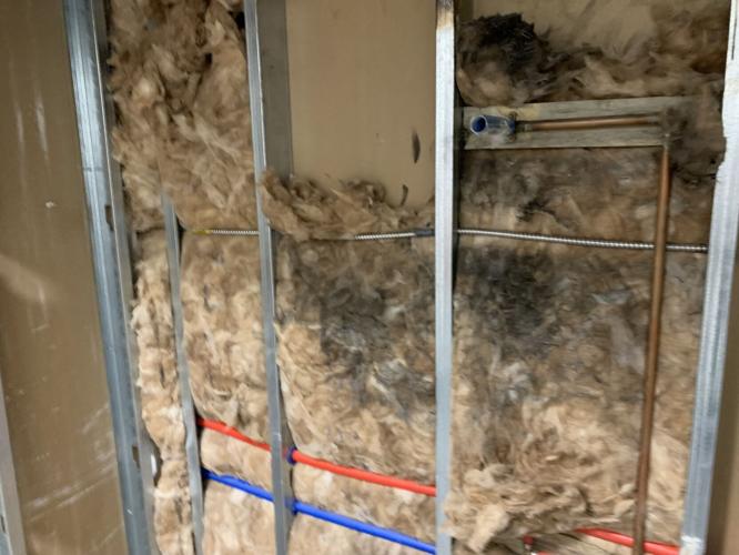 Insulation burnt at sportsplex