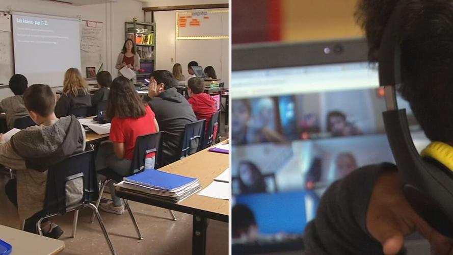 In-person learning (classroom) vs. virtual learning JCPS, schools generic