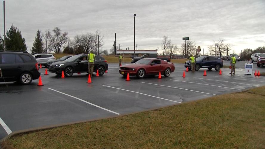 2-day COVID-19 mass vaccination site at Ivy Tech Community College in Sellersburg, Indiana