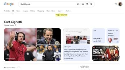 Cignetti Google search