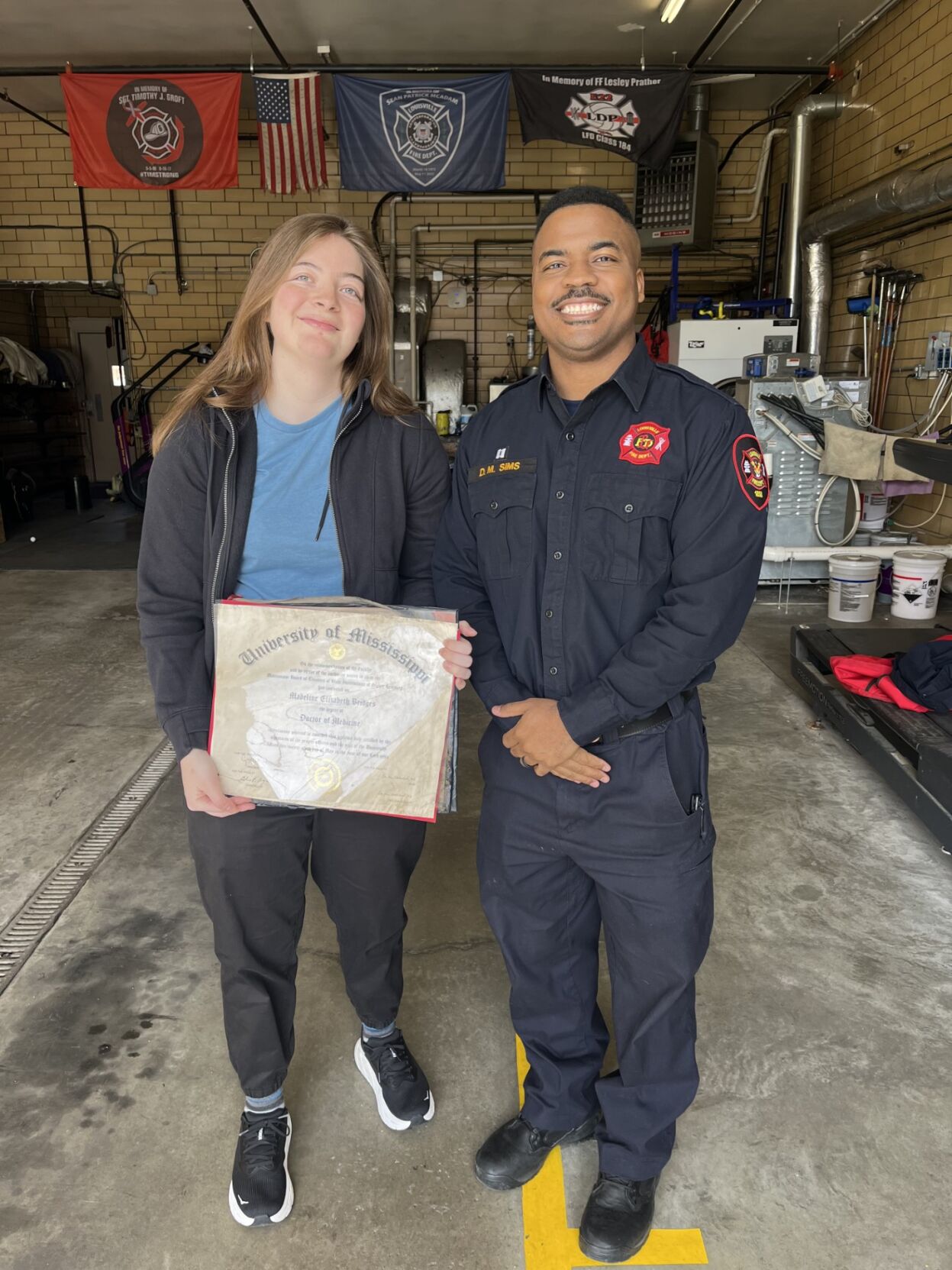 Madeline Bridges and Capt. Donovan Sims
