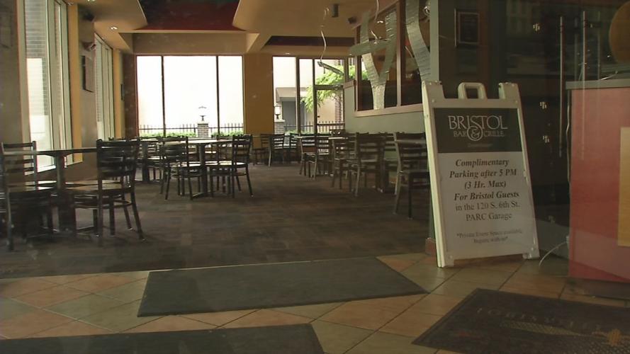 Bristol Bar & Grill ... empty due to 2020 COVID-19 pandemic