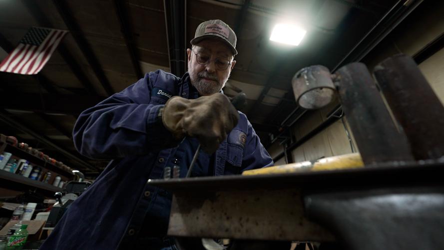 Madison, Indiana city fabricator, Dave Kidwell creates decorations for city displays