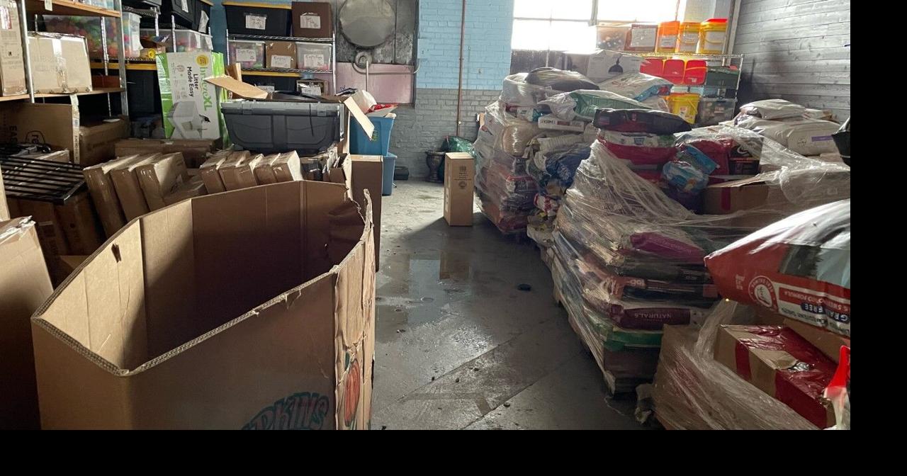 Broken water pipe at Louisville animal rescue organization destroys pet food bank | News