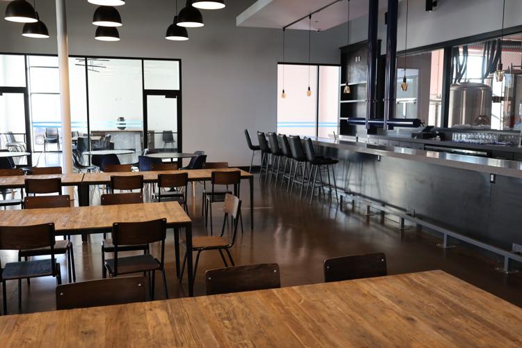 Bar area at Noble Funk Brewery.JPG