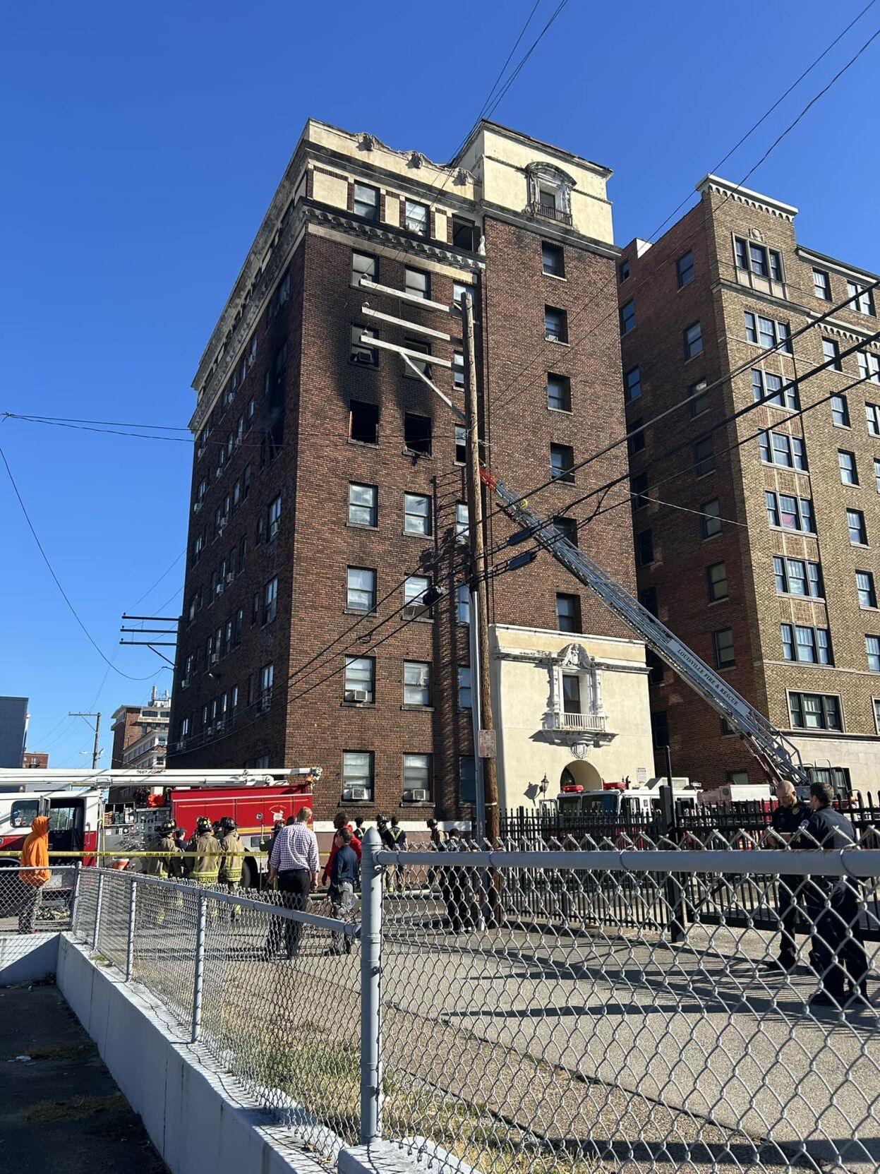 Hampton Hall Apartment fire on York Street 10-8-2024 5