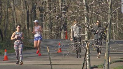 The scenic loop in Cherokee Park