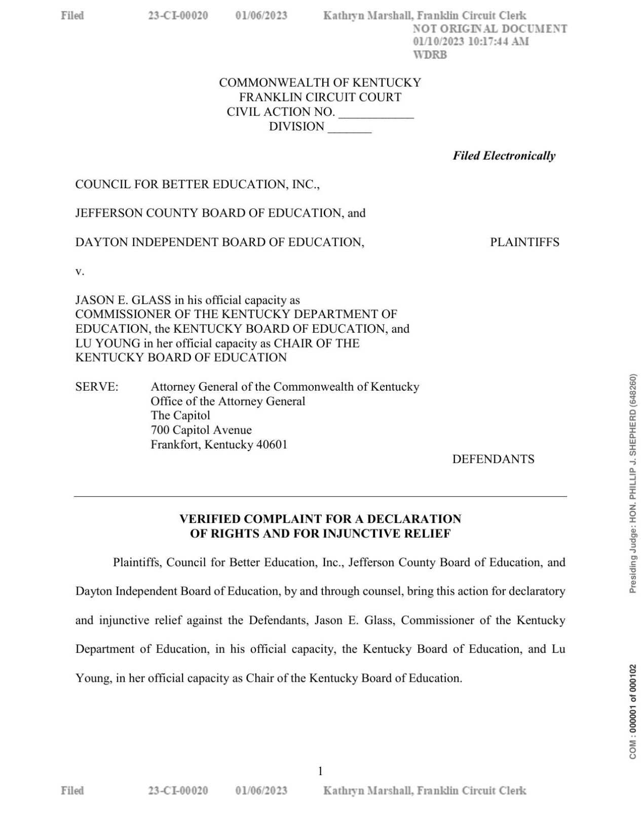 Kentucky Charter School Lawsuit