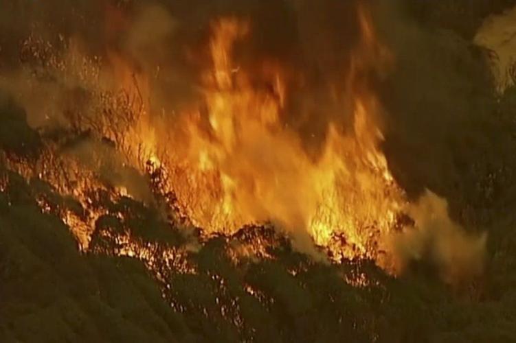 AUSTRALIAN WILDFIRE - Aerial scene of Fires in East Grippsland, Victoria