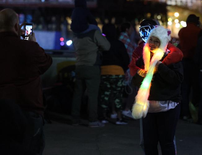 People pose for photo at Thunder