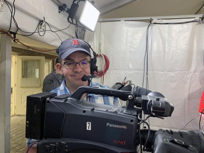 WDRB Camera Operator Nick Wheeler at Churchill Downs on May 2, 2022