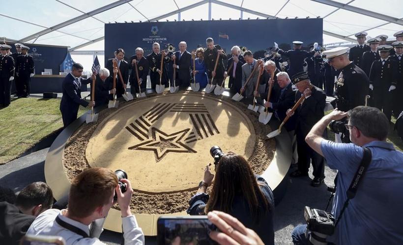 Medal of Honor recipients and officials break ground for the National Medal of Honor Museum.jpeg