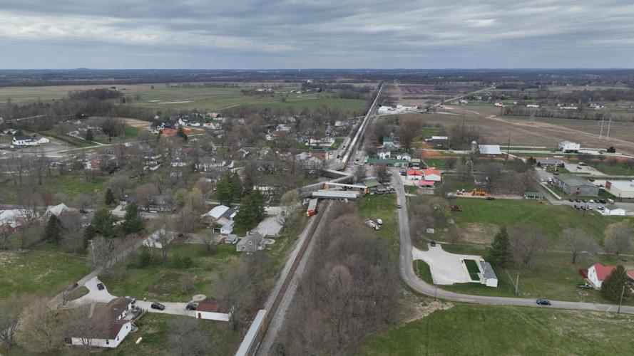 DRONE VIEW OF GLENDALE TRAIN DERAILMENT - 3-16-2023