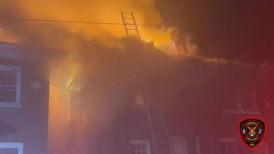 Louisville Fire crews fight 41st Street Fire
