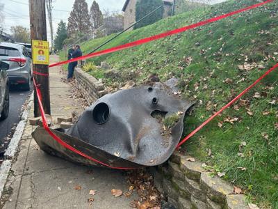 Debris from explosion in Clifton